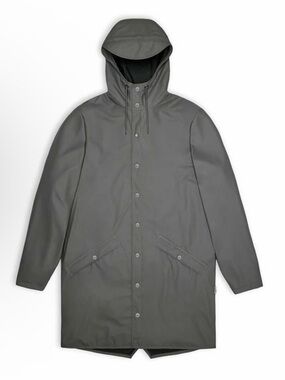 Rains Men's Large Grey Fishtail Raincoat Parka New